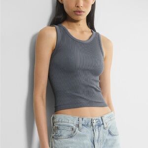 Aritzia Rib Seamless Crew Tank